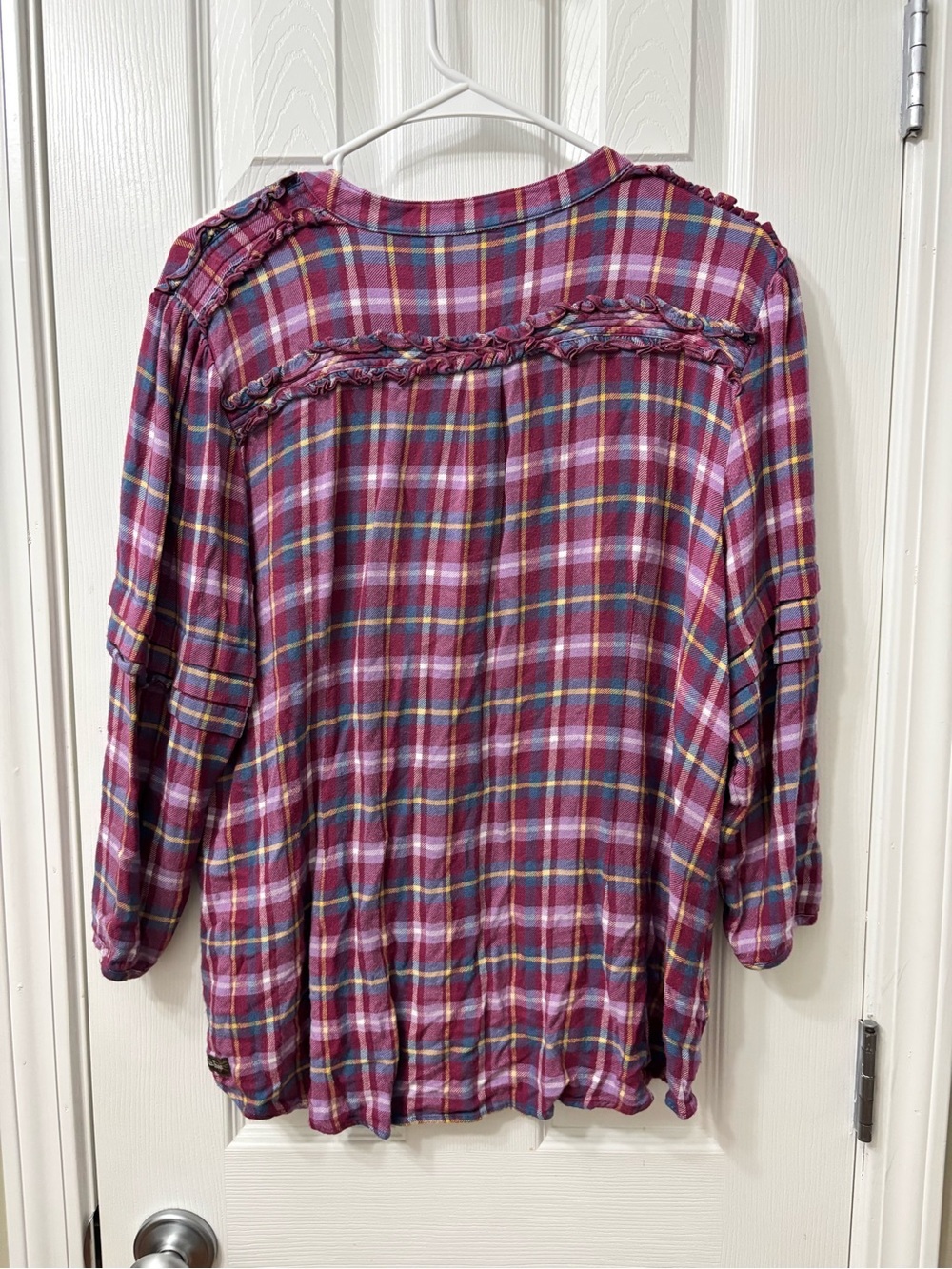 Matilda Jane All Day Millie Purple Plaid Button Front Top Women’s Plus Size XXL - Picture 5 of 5